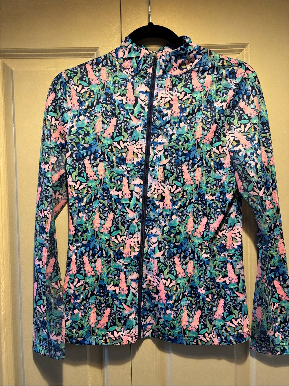Lilly Pulitzer Floral Zip-Up Jacket in Pink, Blue & Green XS Gottex NWT